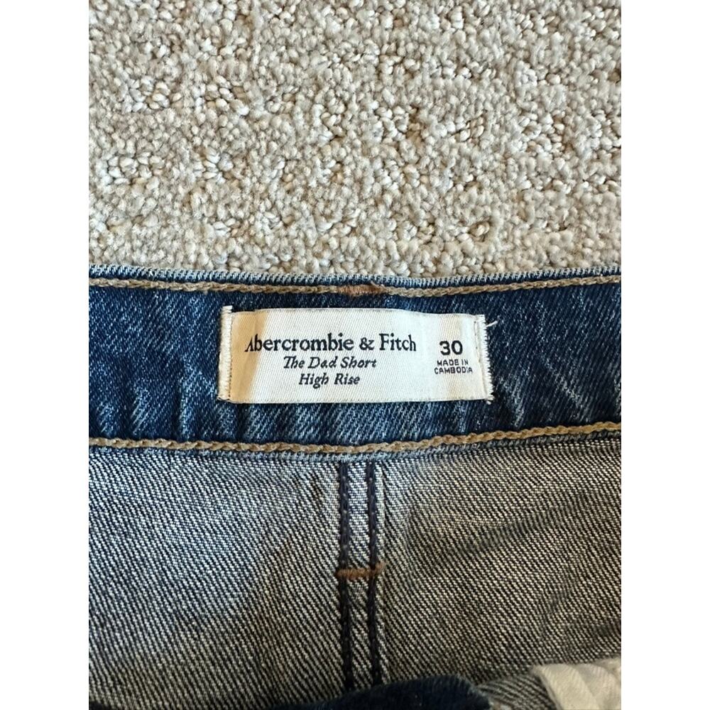 Abercrombie High Rise Dad Short Set 5" Inseam Blue Denim Women 30 - Picture 6 of 10
